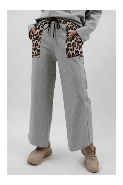 FASHIONLAND PANTALONI SPORT CU BUZUNARE ELASTIC IN TALIE DAHNA TALIE UNICA Gri