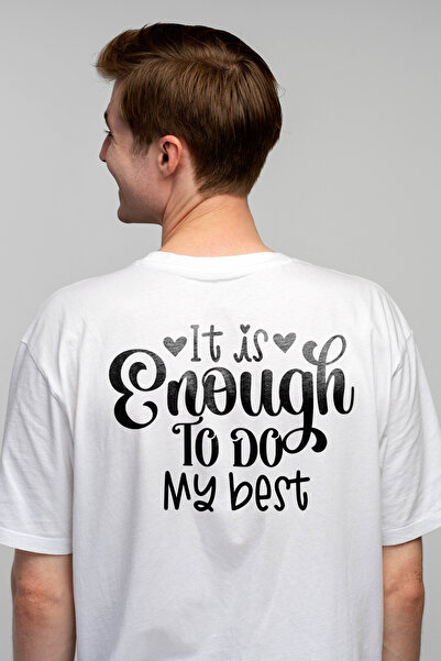 StoryGift Romania Tricou bărbătesc cu inimioare și mesajul „Este suficient să...