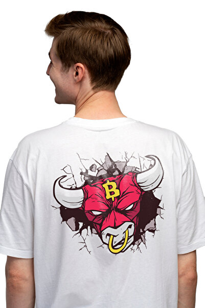 StoryGift Romania Tricou bărbătesc Nervous Taurus Crypto Bitcoin, cu imprimeu...