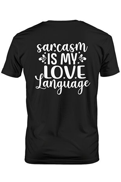 StoryGift Romania Tricou Barbati cu stelute si mesajul "Sarcasmul este limbaj...