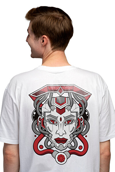 StoryGift Romania Tricou Barbati Cu Android, Portret, Cibernetic, Sf, Cu Impr...