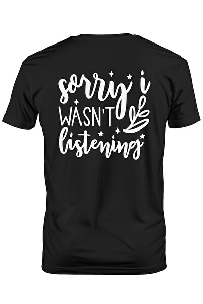 StoryGift Romania Tricou Barbati cu stelute si textul "Sorry, I wasn't listen...