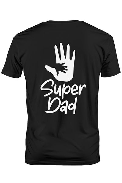 StoryGift Romania Men's T-shirt for a father appreciated by his children with the text "Super dad" printed on the STG