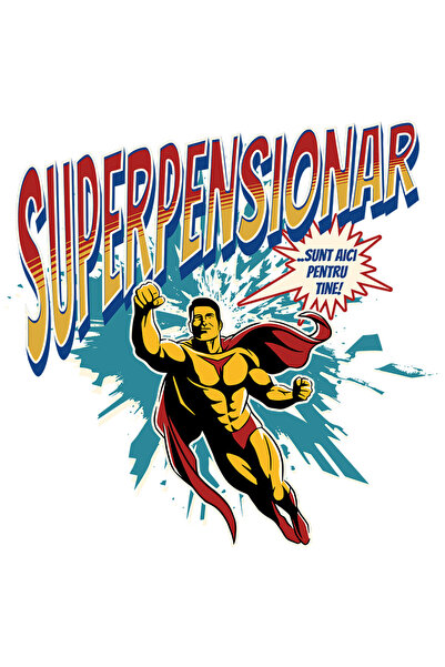 StoryGift Romania Sticker Adeziv 90CM Super Pensionar SuperErou Sunt Aici Pen...