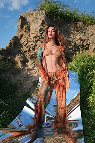 koipeople Transparan fırfırlı gömlek