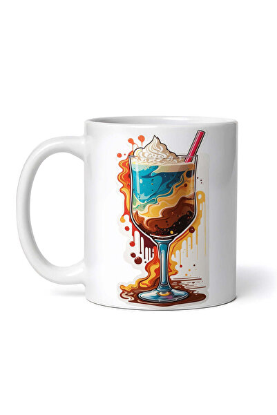 OEM Cană albă personalizată, Pahar Cocktail Mudslide cu frișcă, INOVATIX®. 330ml