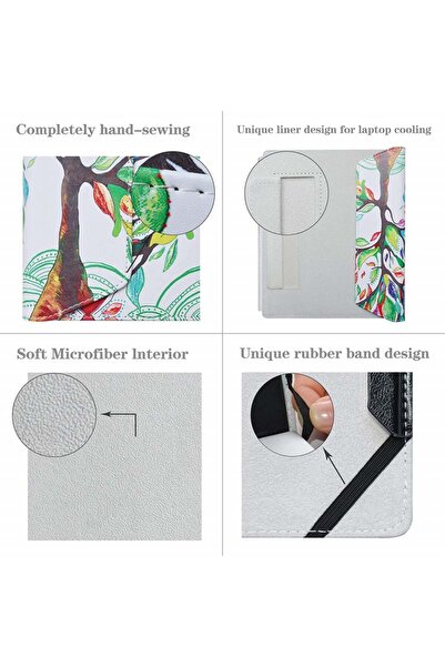 Alapmk laptop protective case, compatible with 12" Acer Chromebook Spin 512 R851TN, PU leather