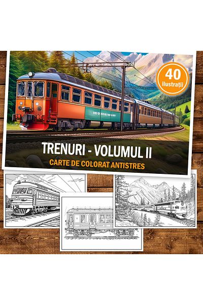 Legendary Gifts Anti-stress Coloring Book, 40 Illustrations Trains - Volume Ii, , Format: A4,
