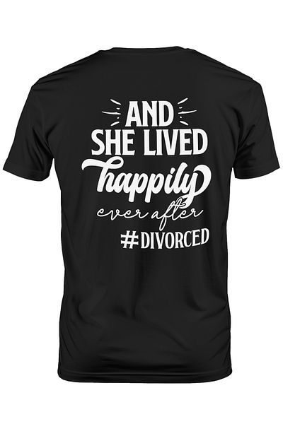 StoryGift Romania Men's T-shirt for divorced and happy women with print on the back STG
