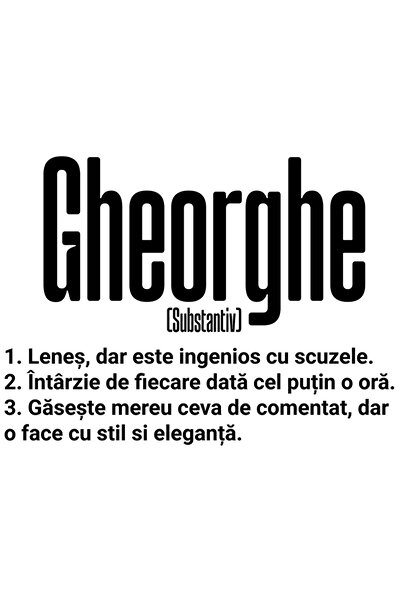 StoryGift Romania Sticker Adeziv 90CM Cu Numele Gheorghe, Amuzant, Lenes, Hai...