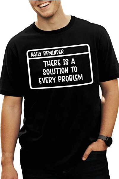 StoryGift Romania Tricou Barbati Cu Text In Engleza "there Is A Solution To E...