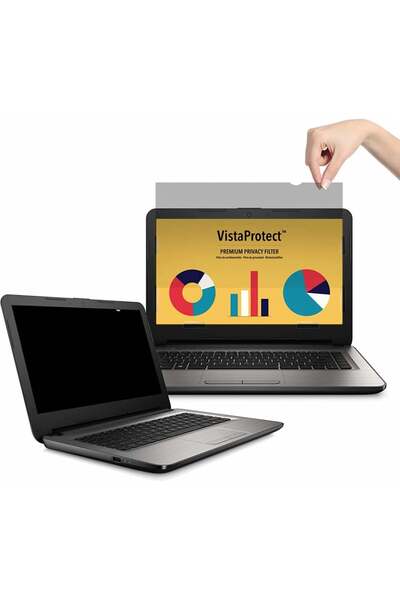 VistaProtect laptop screen protector, transparent black, 12.5 inches