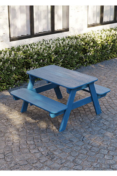 Garpim Çocuk Piknik Masası - Mavi | Dayanıklı, Hava Koşullarına ve UV’ye Daya...
