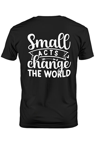 StoryGift Romania Tricou Barbati cu mesajul "Faptele mici schimba lumea" - bi...