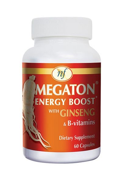 Natural Fervor Megaton Energy Boost With Ginseng & B- vitamins 60 Capsules
