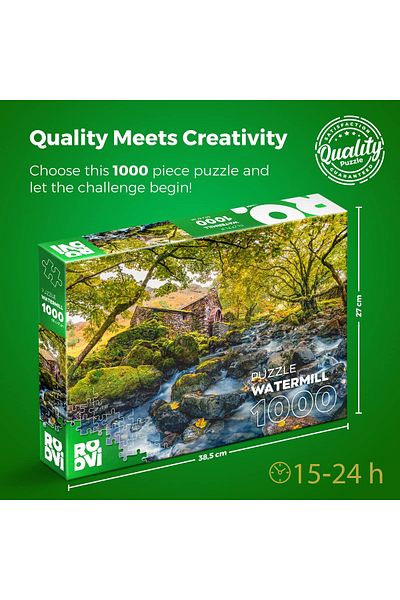 D-Toys Watermill - Adult Puzzle 1000 pieces - Travel Collection