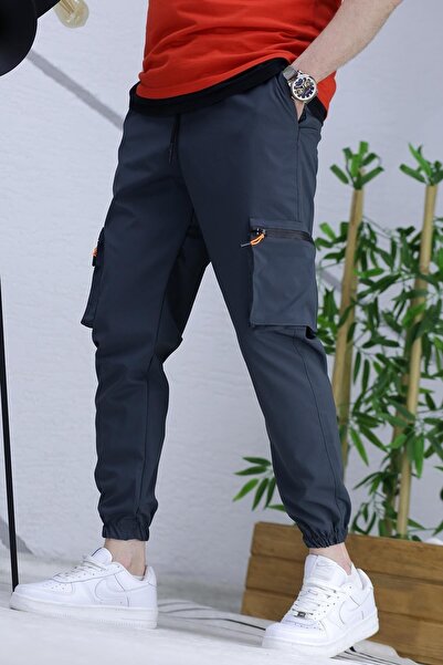 WAFRA Men's Parachute Fabric Cargo Jogger Pants (Slim Fit)