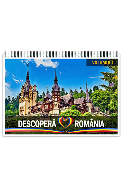 Legendary Gifts Carte de colorat „Descoperă România”, 40 de ilustrații, 86 de pagini, format A3