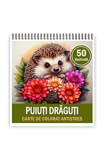 Legendary Gifts Carte de colorat pentru relaxare și antistres, 50 de ilustrații drăguțe cu găini, format: 21x21cm