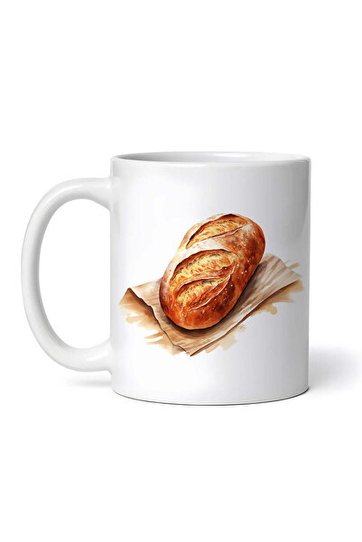 OEM Cană albă personalizată, pâine franțuzească tip baghetă, INOVATIX®. 330ml