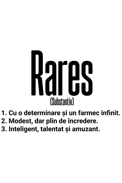 StoryGift Romania Sticker Eticheta 50CM Cu Numele Rares, Determinare, Modest,...
