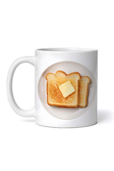 OEM Cană albă personalizată, Pâine cu unt, INOVATIX®. 330ml