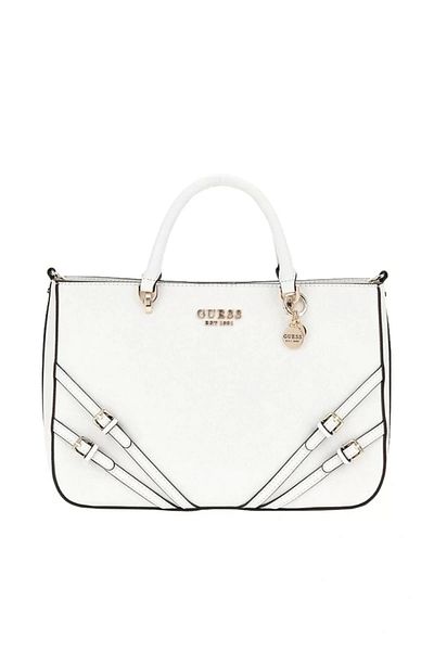 Guess Bramına Gırlfrıend Satchel Women's White Handbag Hwzg9636060-Whı