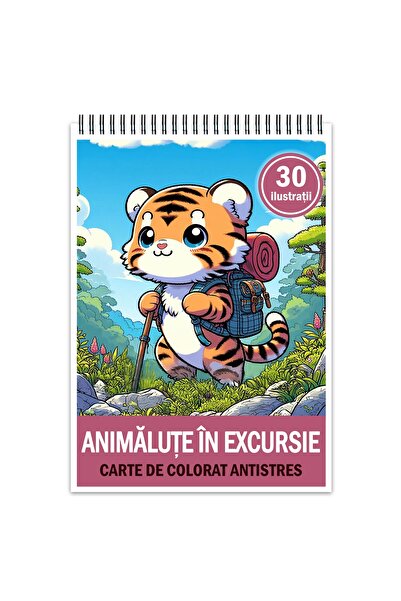 Legendary Gifts Carte de colorat antistres, 30 de ilustrații cu animale într-...