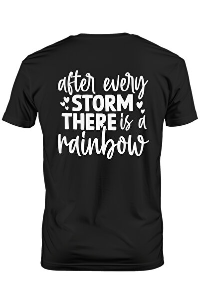 StoryGift Romania Tricou Barbati cu inimioare si textul "Dupa fiecare furtuna...