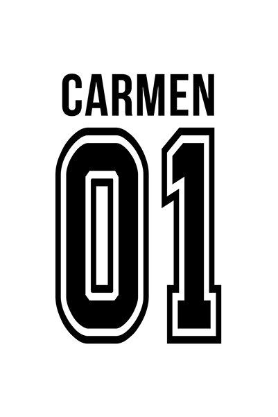 StoryGift Romania Sticker Autocolant 70CM Cu Textul Carmen, si Numarul 01, Ce...