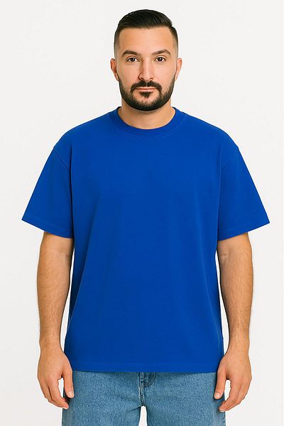 WAFRA Tricou oversize pentru bărbați (model largi) Model simplu de calitate premium
