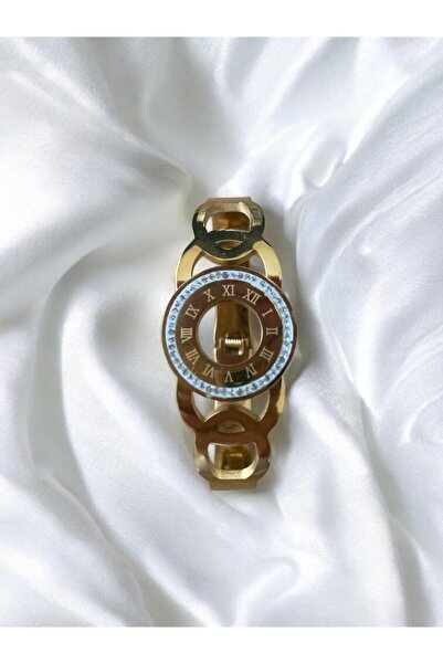 Constanza Exclusive Romen Rakamlı Paslanmaz Çelik Kelepçe 014