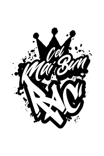 StoryGift Romania Sticker Autocolant 70CM Pentru Cel Mai Bun Rac, Apreciere, Cadou, Rasplata, Multumire cu Margi