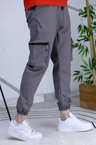 WAFRA Erkek Paraşüt Kumaş Kargo Jogger Pantalon (DAR KESİM)