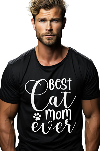 StoryGift Romania Tricou bărbătesc pentru cea mai bună mamă de pisică din toa...