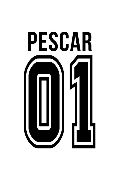 StoryGift Romania Sticker Autocolant 70CM Cu Textul pescar, si Numarul 01, Ce...