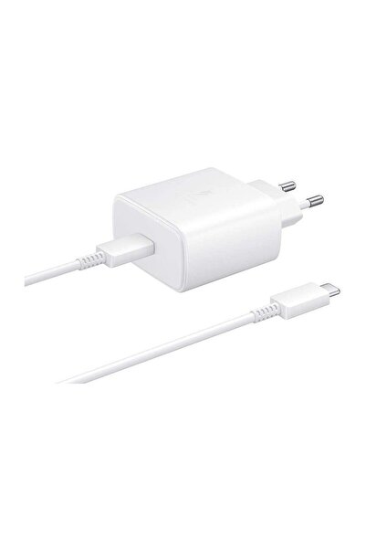 schitec 45W Süper Hızlı Şarj Aleti Type-C to Type-C 1metre Kablolu Beyaz