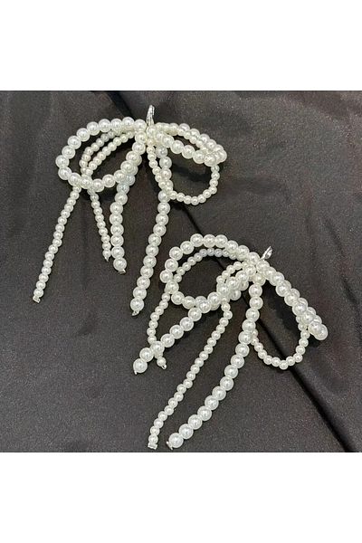 PALMISH LOVER Pearl Bow Bead Sneaker Shoe Accessory