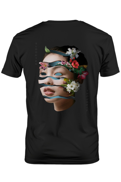 StoryGift Romania Tricou bărbătesc cu portret tăiat în mai multe felii, față ...