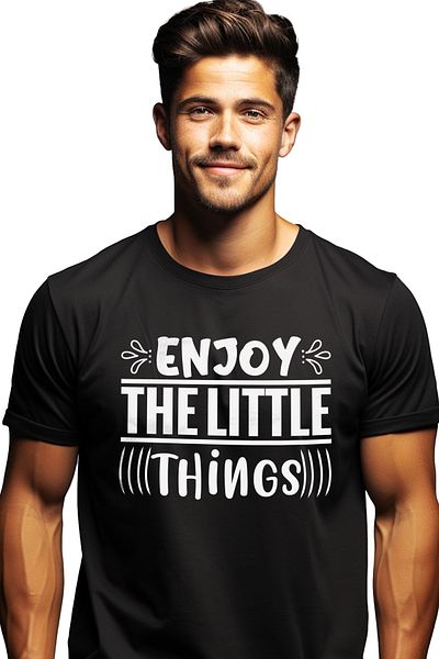 StoryGift Romania Men's T-shirt for those who enjoy the little things with print on the front, 100% STG