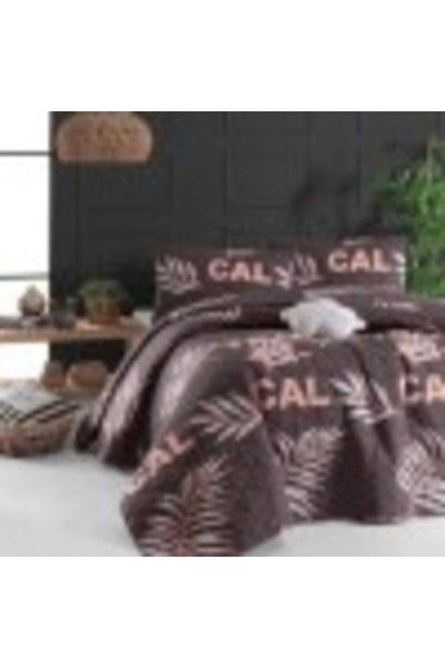 Enlora Home Quilted duvet with 1 pillowcase, 1 person, Enlora Home, Tropical Brown
