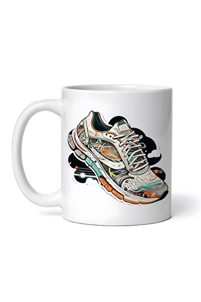 OEM Cană albă personalizată, pantofi de alergare, INOVATIX®. 330ml