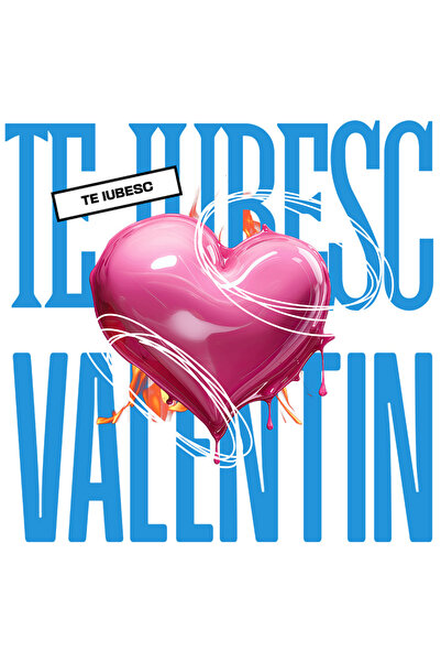 StoryGift Romania Sticker Eticheta 40CM Te Iubesc Valentin, Dragoste, Inima, ...