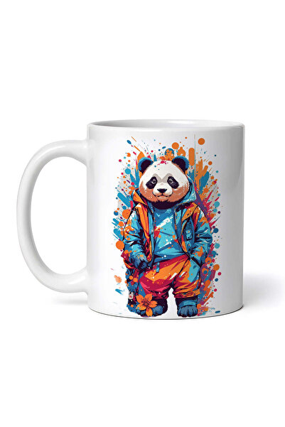 OEM Εξατομικευμένη λευκή κούπα, Dancing Panda, INOVATIX®. 330ml