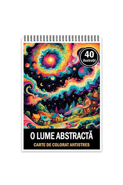 Legendary Gifts Carte de colorat antistres, 40 de ilustrații, o lume abstractă, format A4