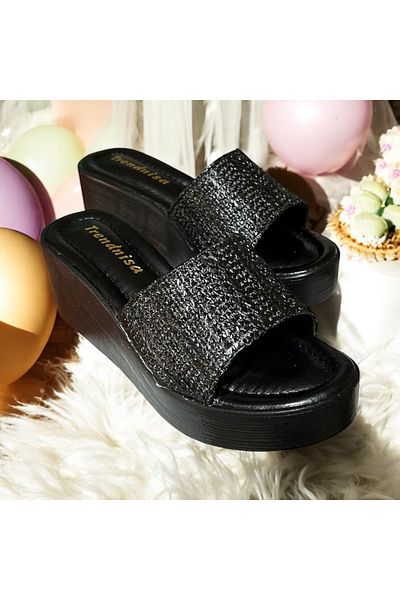 Lion Wedding Heel Straw Patterned Slippers Suitable for Daily Use