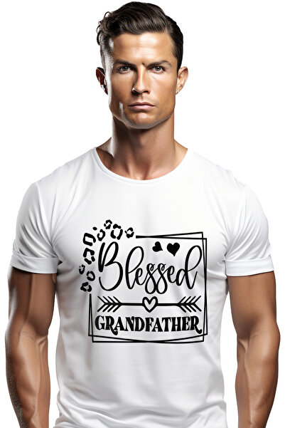 StoryGift Romania Tricou bărbătesc pentru un bunic binecuvântat cu textul în ...