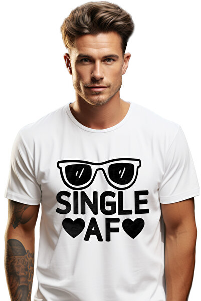 StoryGift Romania Tricou bărbătesc cu inimioare pentru persoane singure - Och...