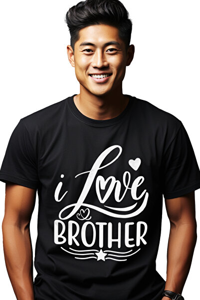 StoryGift Romania Tricou bărbătesc cu inimioare pentru un frate apreciat - Re...