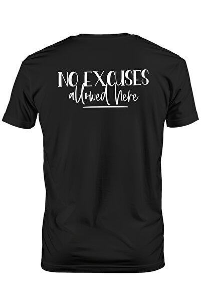 StoryGift Romania Tricou bărbătesc cu textul „no Excuses Allowed Here” - Scuz...